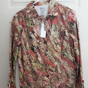 Chicos Animal Print Jacket